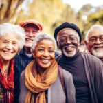 friendship, happy, social group, senior citizen, posing