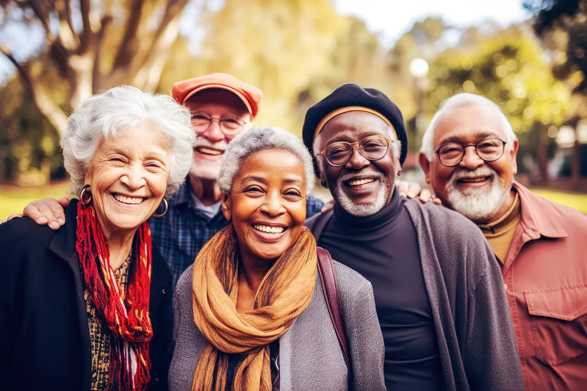 friendship, happy, social group, senior citizen, posing