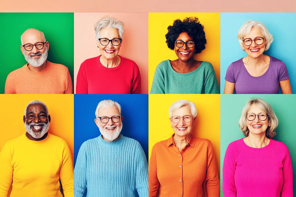 Digital Family Bonds, Social Engagement, Modern grandparenting, Age-diverse communities, Human face