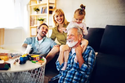 Family, Human Face, Indoor, Sitting, Smiling
