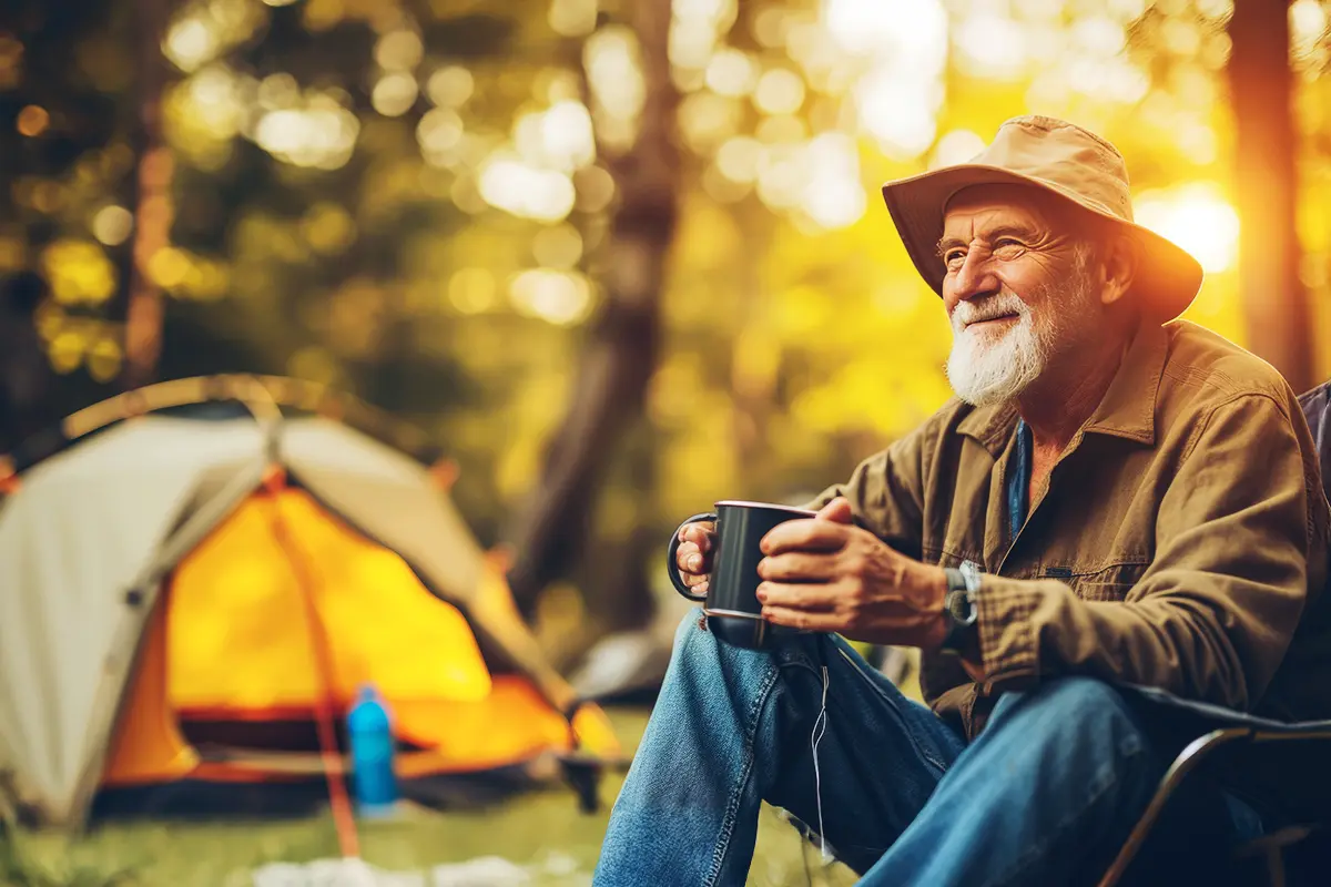 camping, outdoor, person, man, tent