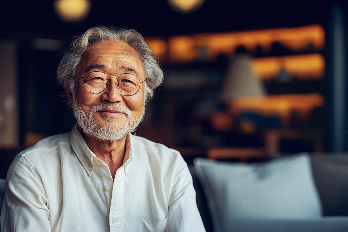 Senior Citizen, Human Face, Glasses, Wrinkle, Smile