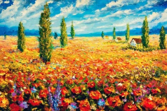 nature, landscape, painting, outdoor, tree